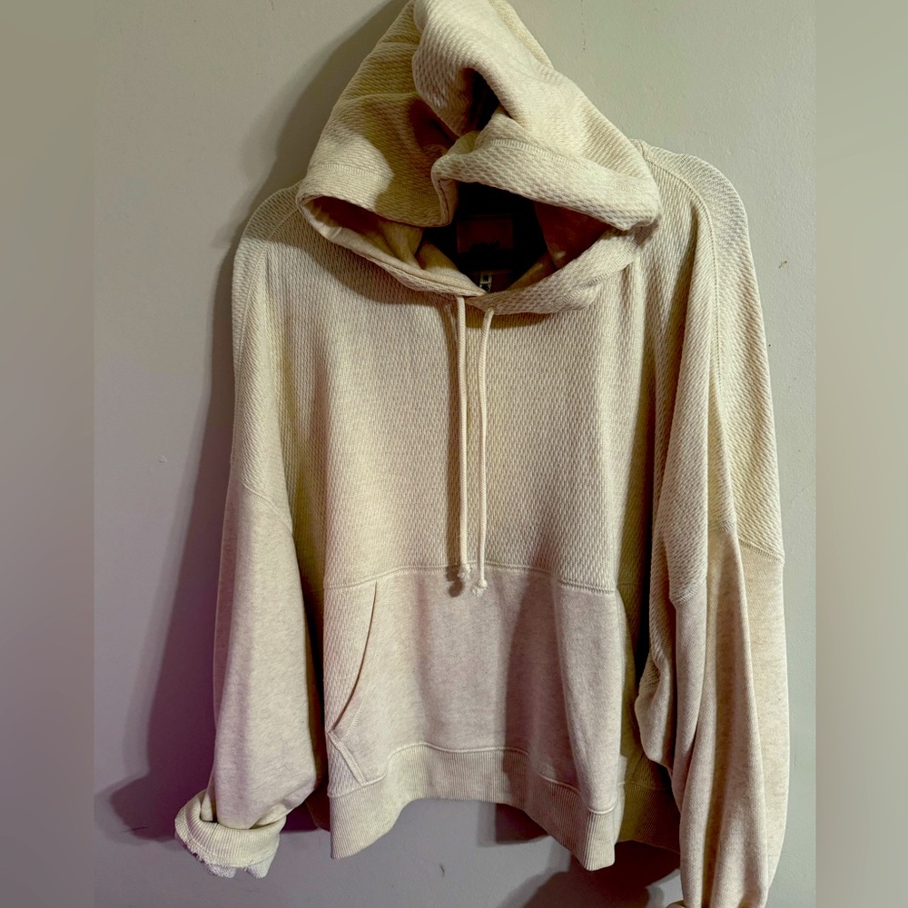Aerie waffle crop hoodie